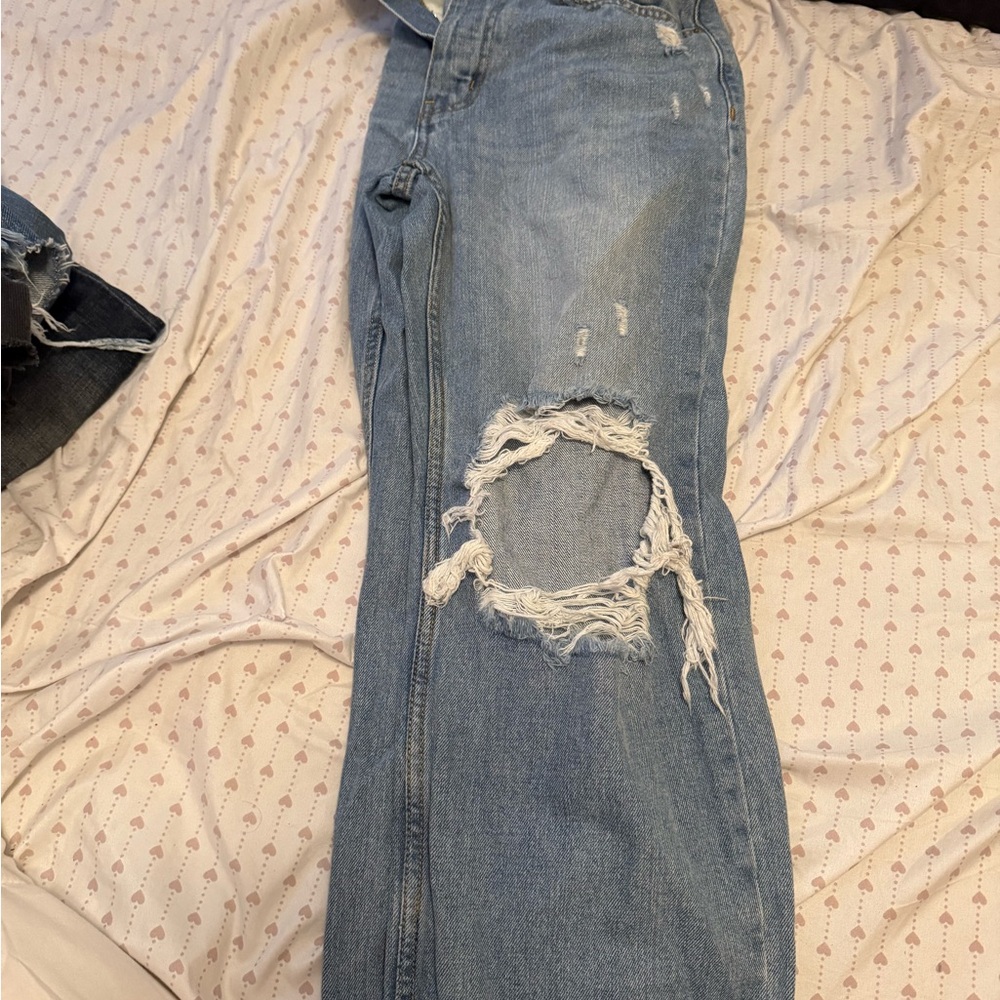 Van Heusen Light Blue Distressed Boyfriend Jeans